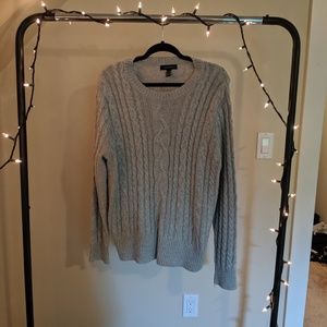 Grey Cable Knit Sweater